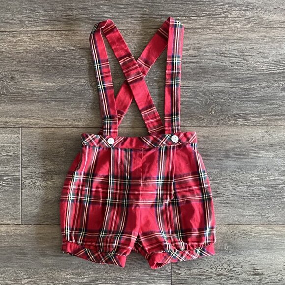 Edgehill Collection Other - Edgehill Collection Plaid Suspender Shorts